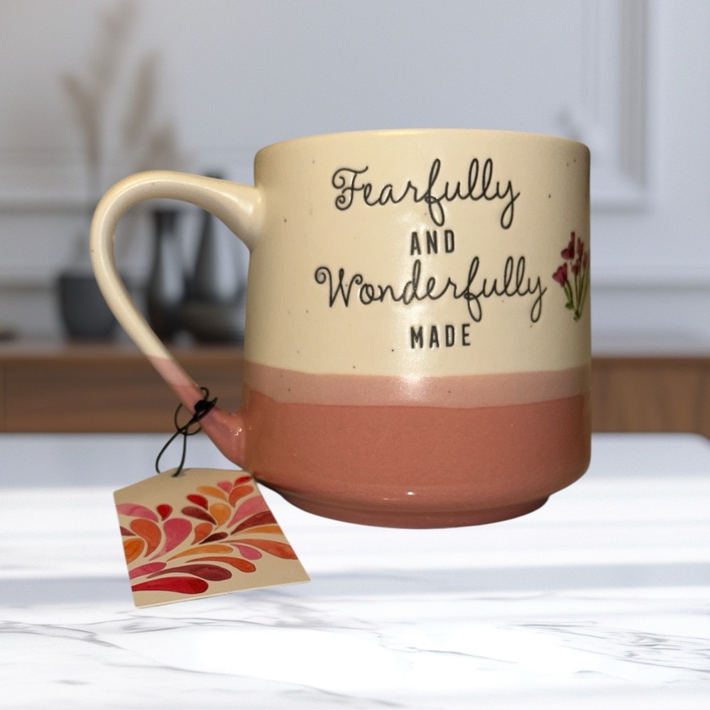 Morning Meadow Inspirational Ceramic Mug Fearfully Wonderfully Gift Cup Coffee